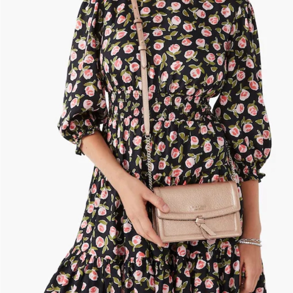 Kate Spade Knott Metallic Leather Crossbody Bag